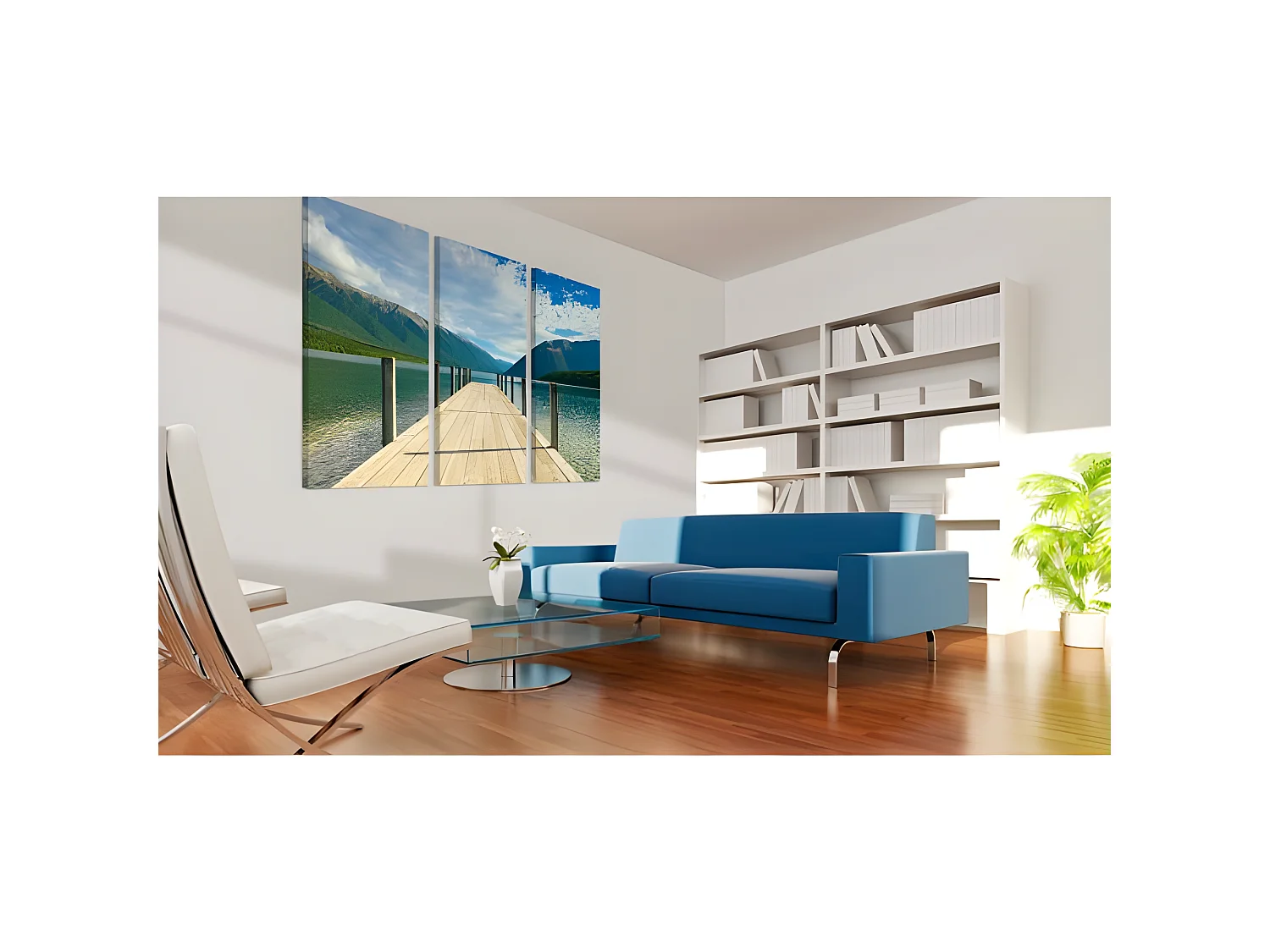 Tableau Jetée sur le lac 60x40 cm