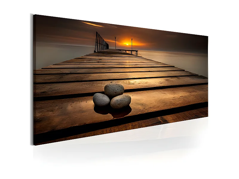 Tableau Stones on the Pier 150x50 cm