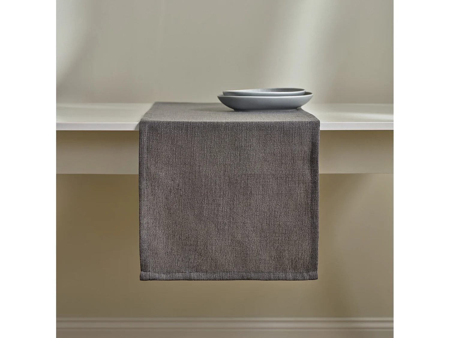 Tischläufer Clifden mittelgrau 40x180