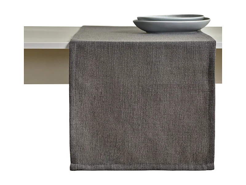 Tischläufer Clifden mittelgrau 40x180