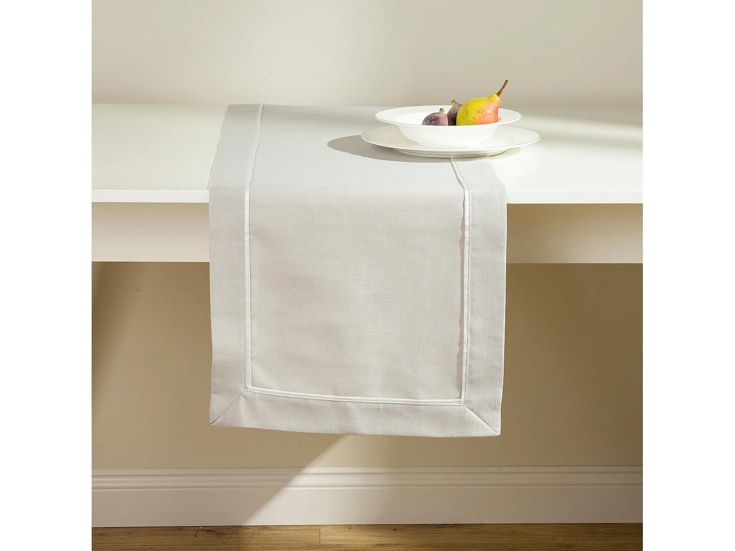 Tischläufer Tideno mittelgrau 40 x 180