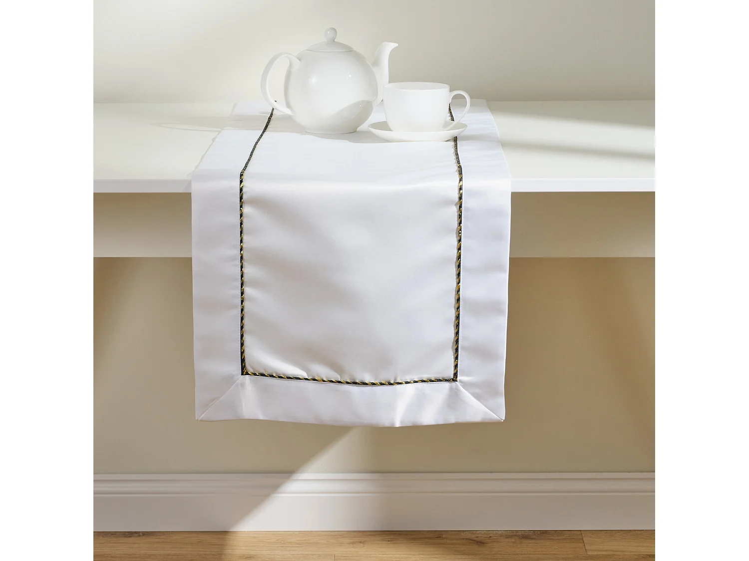 Tischläufer Kris mittelweiß 40 x 180