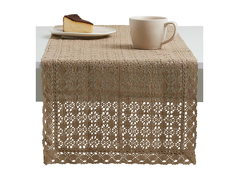 Tischläufer Folkelips Mittelbraun 40x180