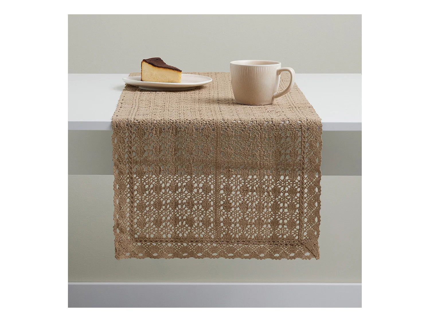 Tischläufer Folkelips Mittelbraun 40x180