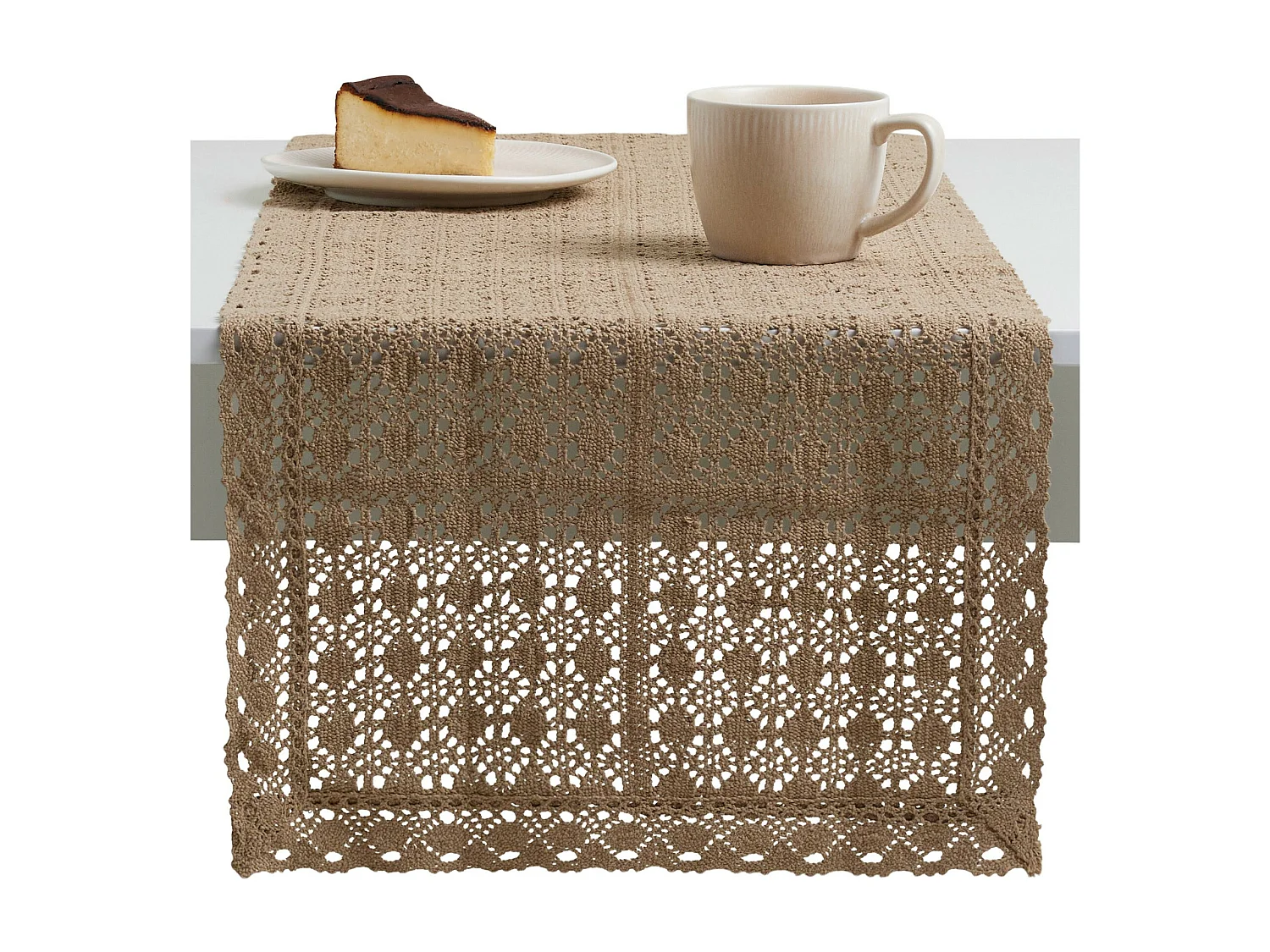 Tischläufer Folkelips Mittelbraun 40x180
