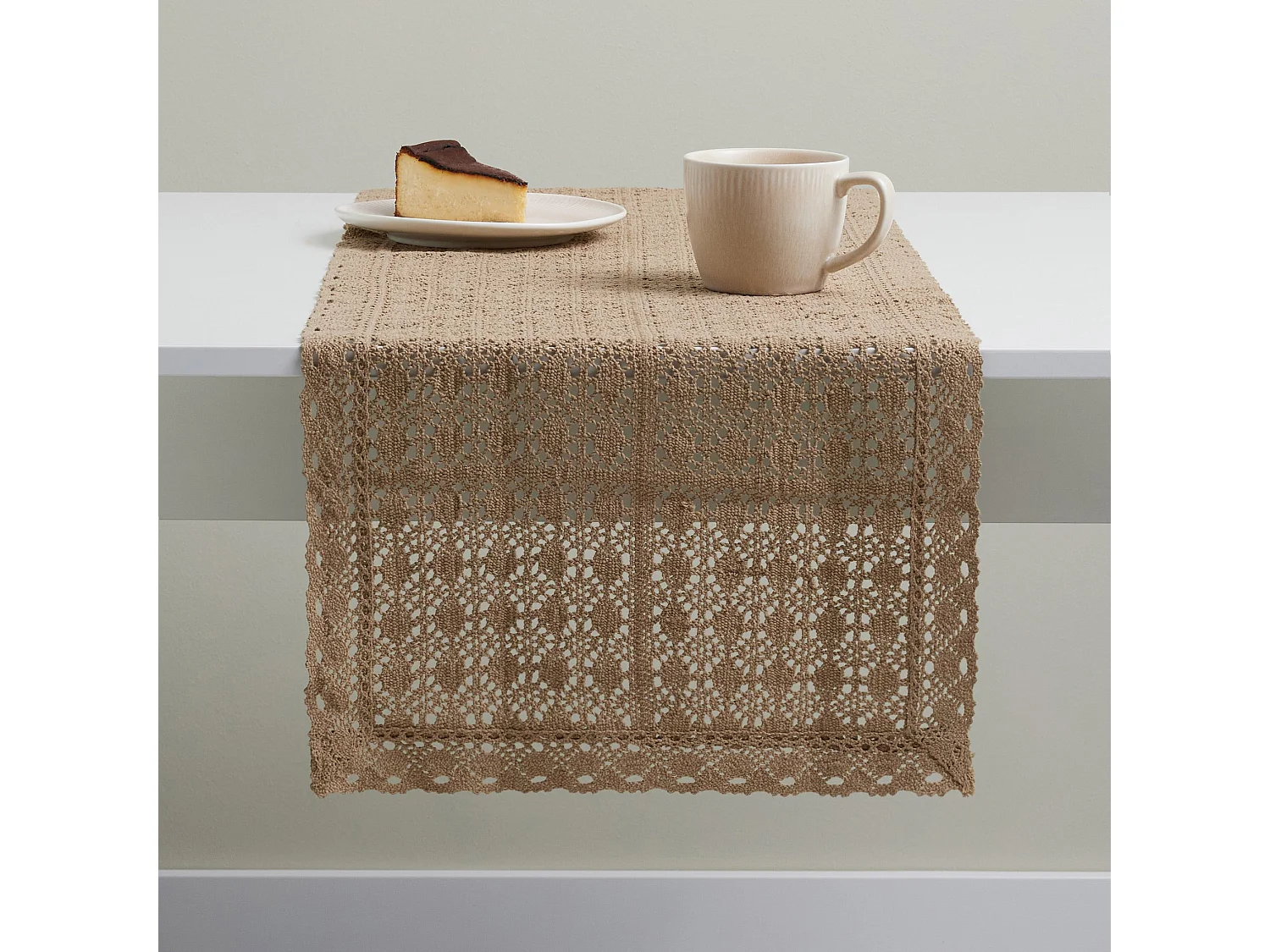 Tischläufer Folkelips Mittelbraun 40x180