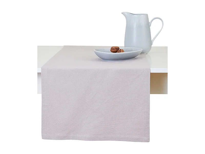 Baumwolltischläufer Campos hellbeige 40x160