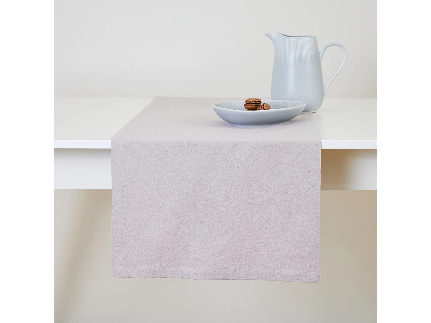 Baumwolltischläufer Campos hellbeige 40x160