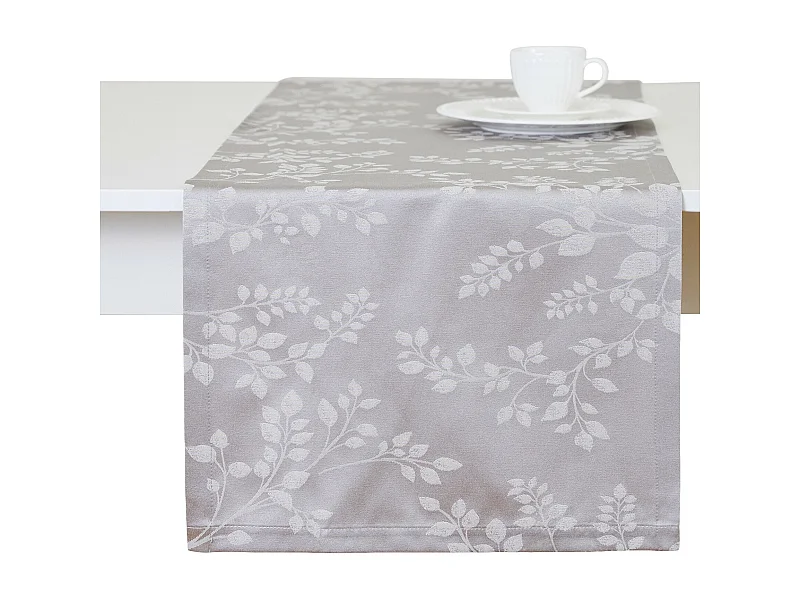 Jaquard-Tischläufer Cador hellgrau 40 x 180