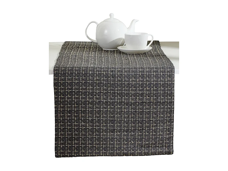 Tischläufer Balin mittelschwarz 43 x 183
