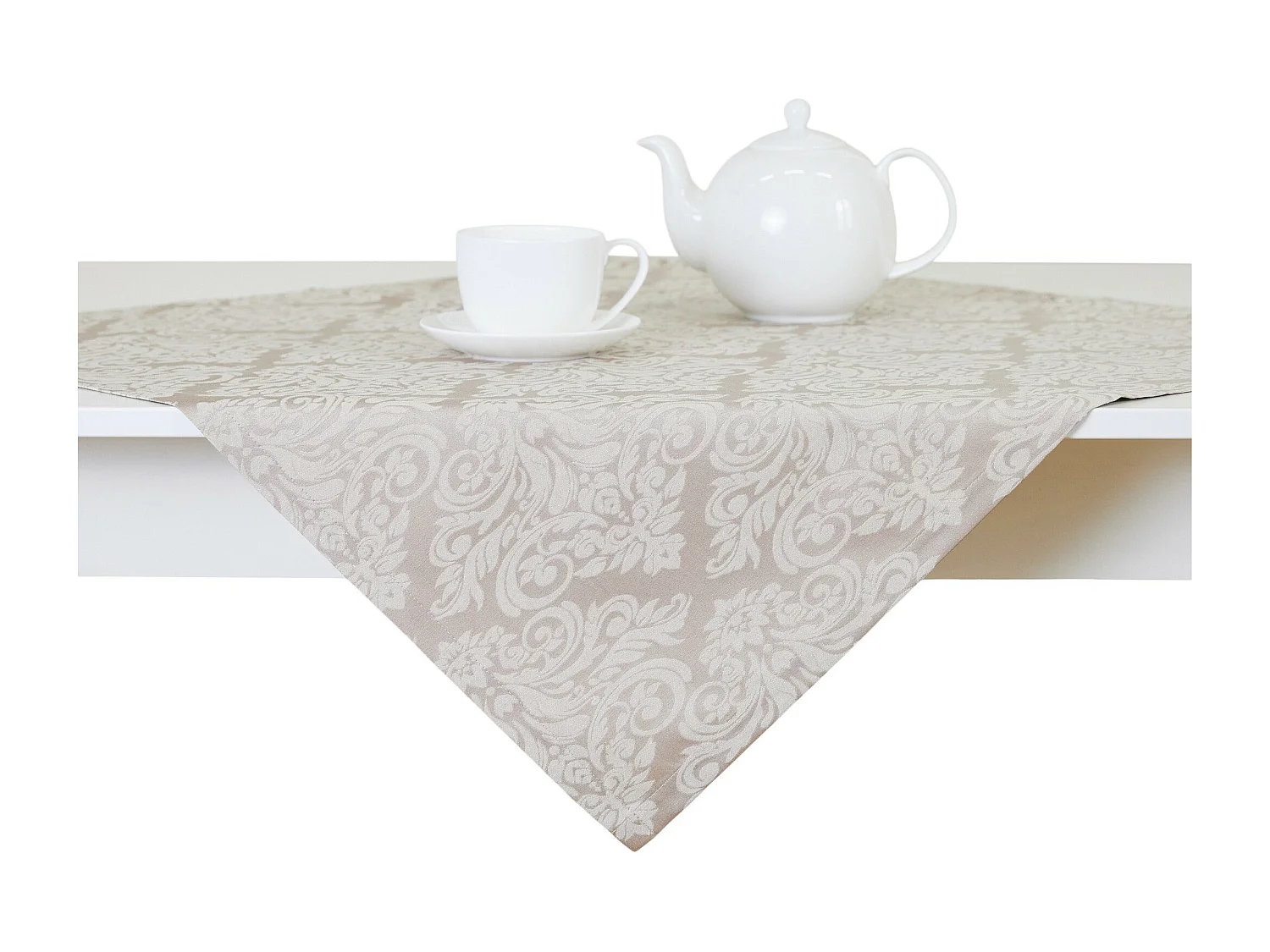 Kleines Tischtuch Cotini mittleres Beige 80x80