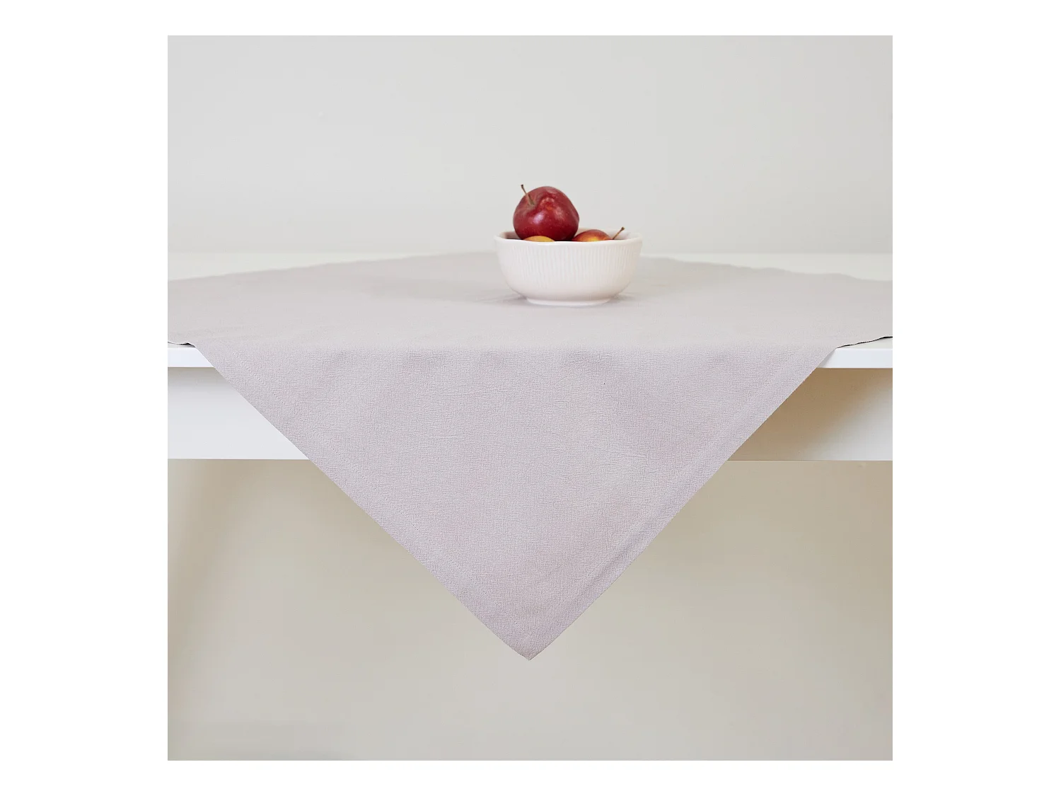 Baumwolltischdecke Campos hellbeige 80x80