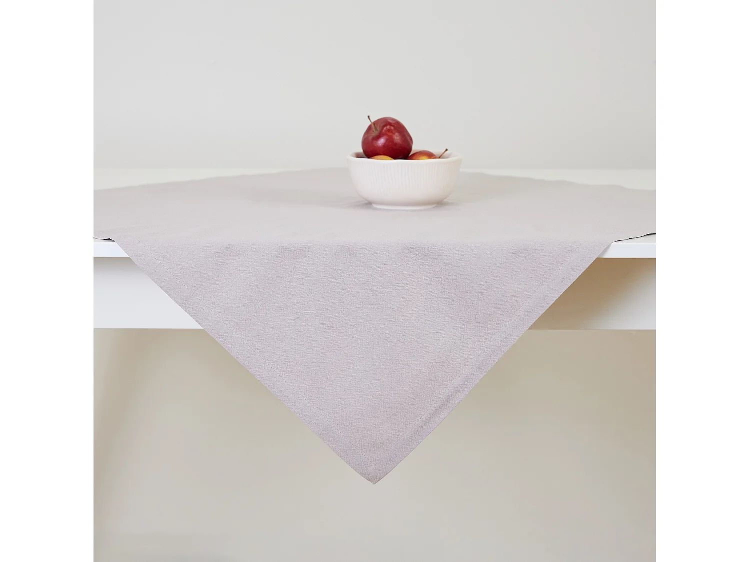 Baumwolltischdecke Campos hellbeige 80x80