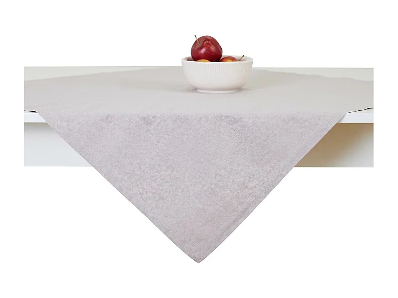 Baumwolltischdecke Campos hellbeige 80x80