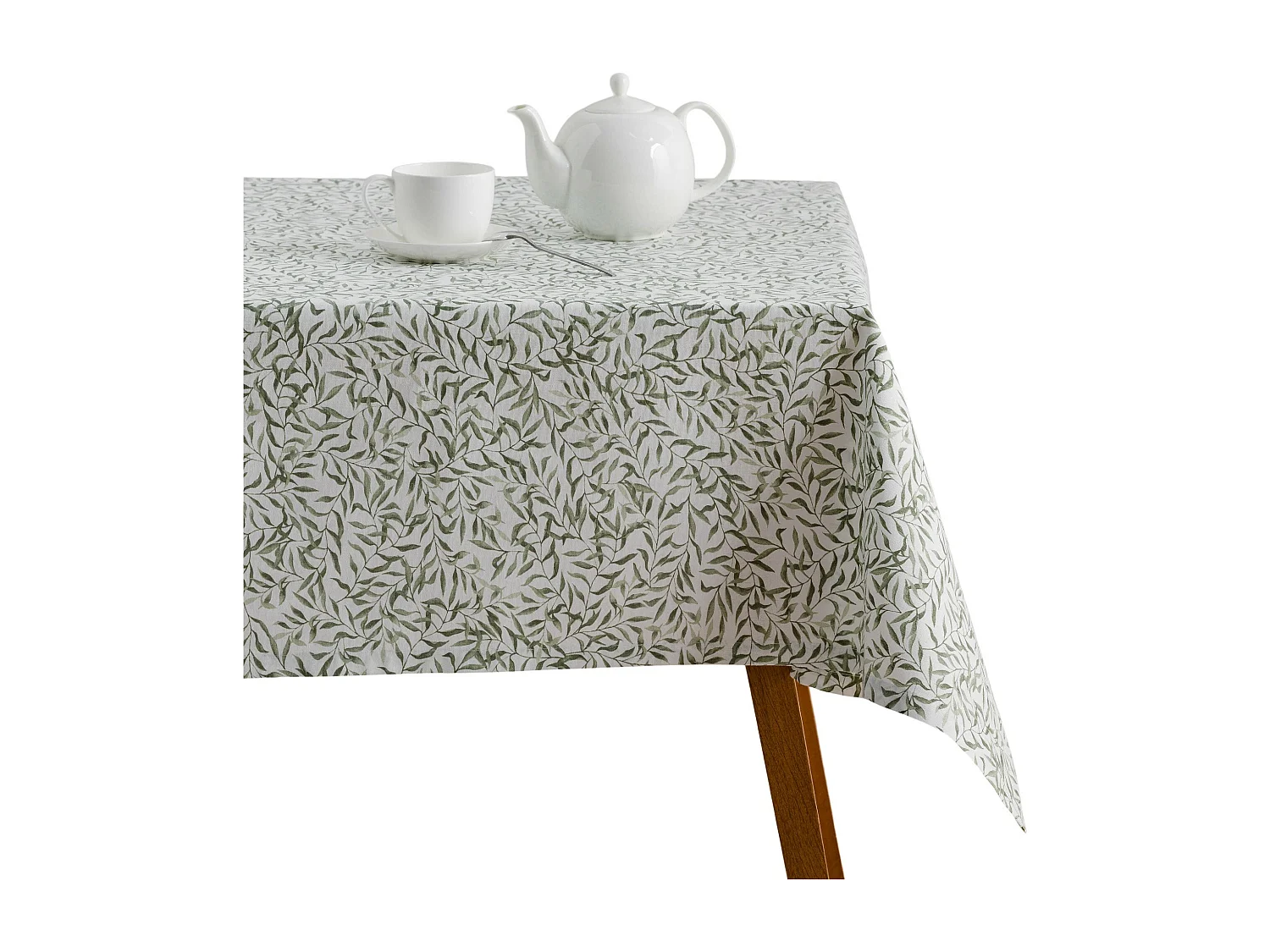Tischtuch Fogli Mittel Ecru 150x300