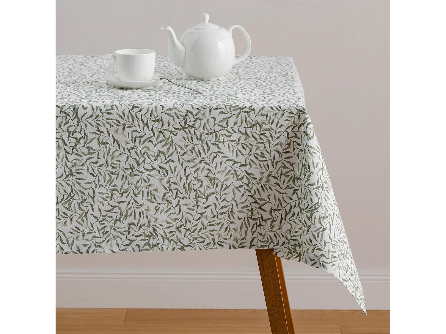 Tischtuch Fogli mittel ecru 150 x 220
