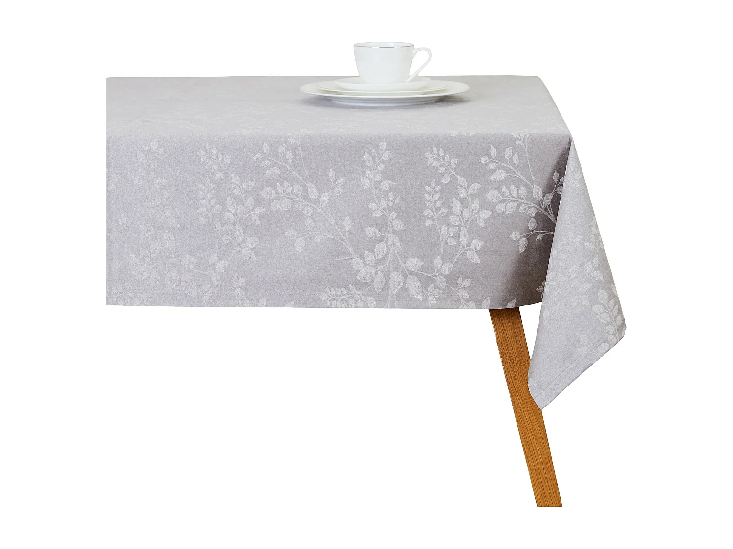 Jaquard-Tischdecke Cador hellgrau 130x180