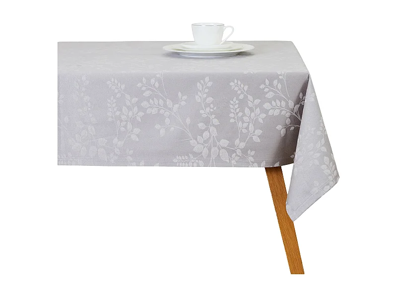 Jaquard-Tischdecke Cador hellgrau 130x180
