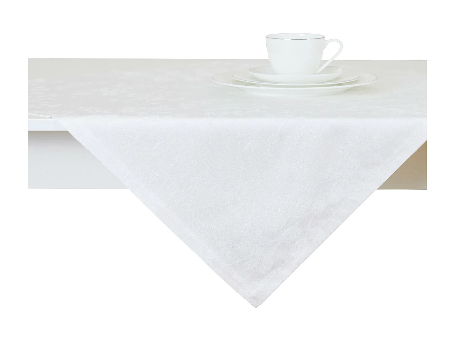 Kleines Tischtuch Cador mittelweiß 80 x 80