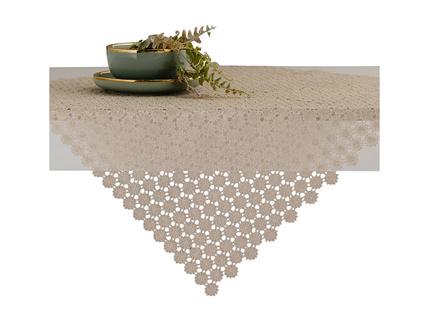 Kleines Tischtuch Douglasa mittleres Gold 80 x 80