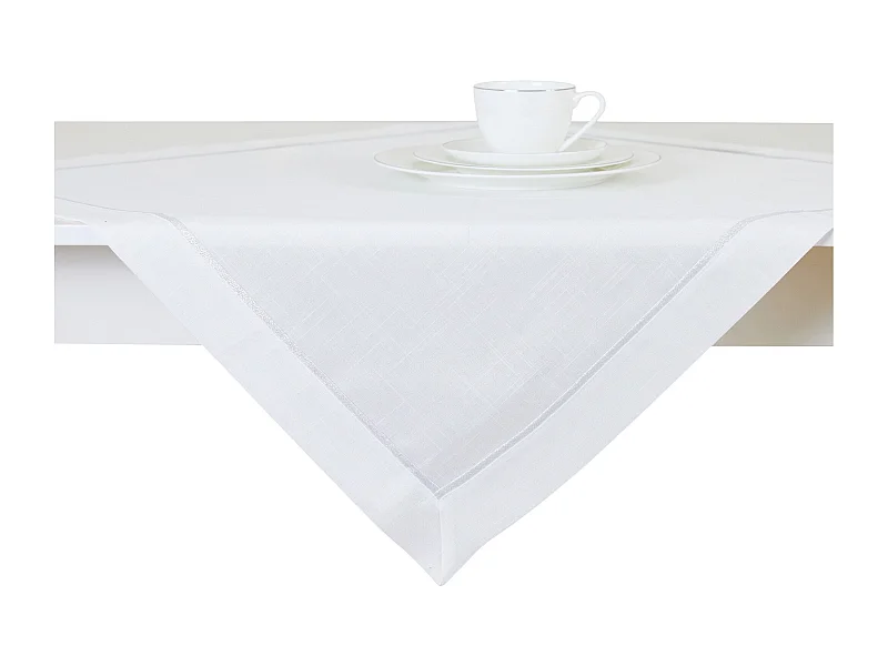 Kleines Tischtuch Tideno Mittelsilber 80x80