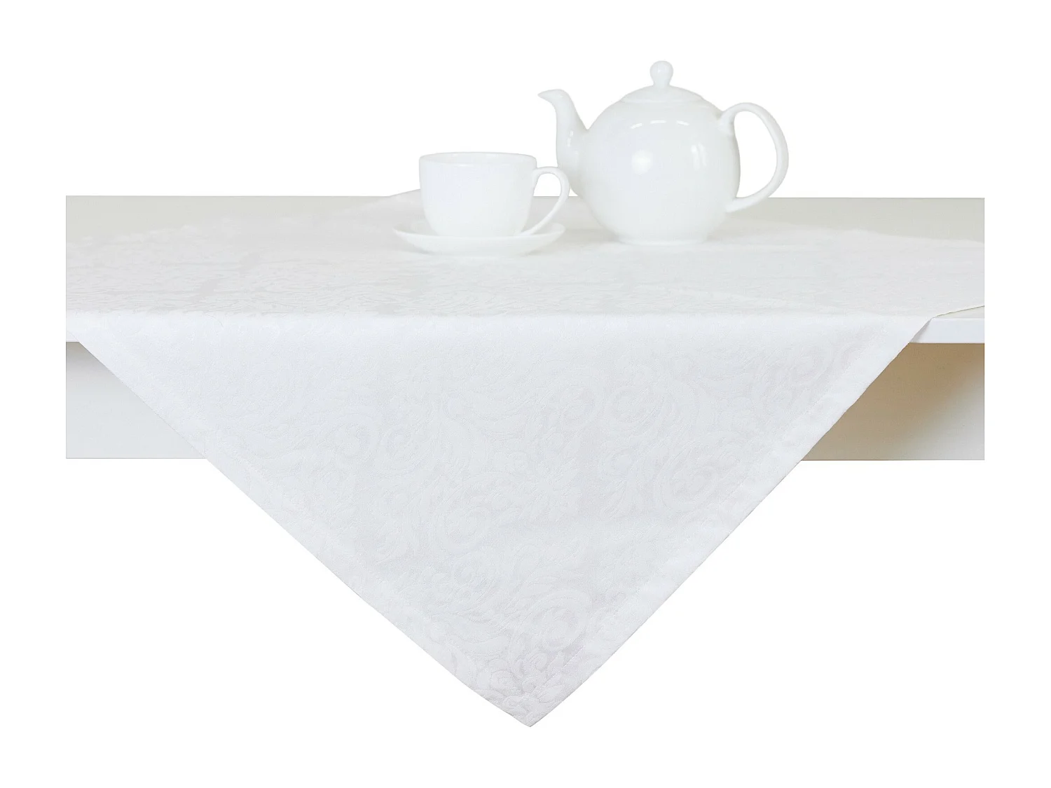 Kleines Tischtuch Cotini mittelweiß 80 x 80