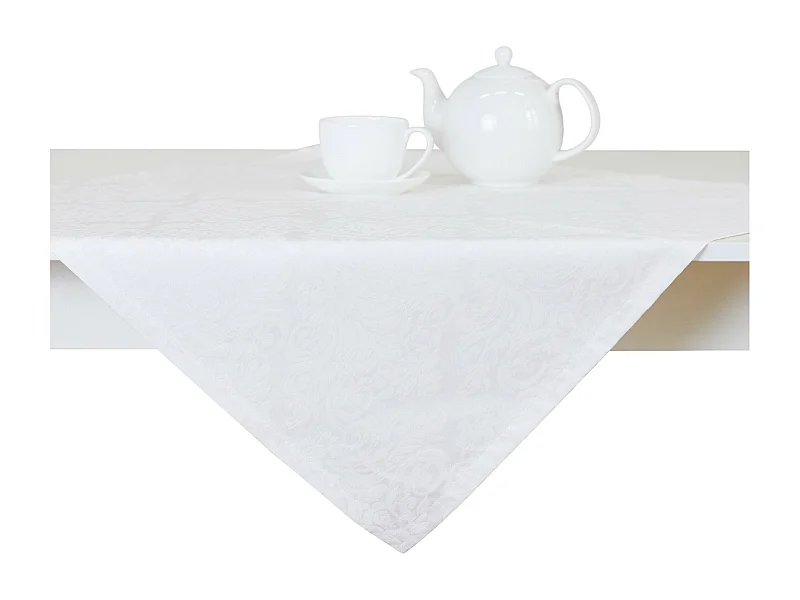 Kleines Tischtuch Cotini mittelweiß 80 x 80