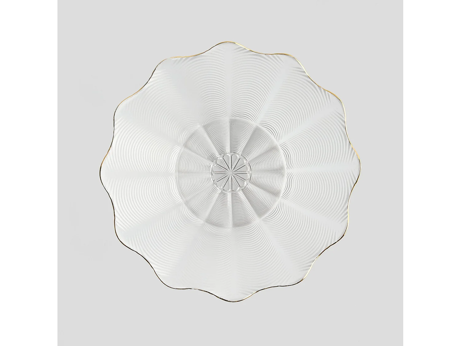 Servierschüssel Katania Mittel Transparent 10 x 24 Goldrand