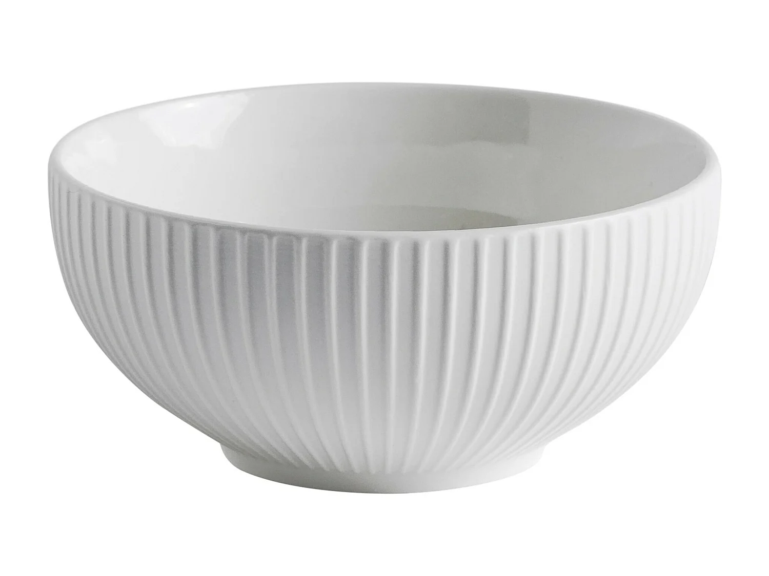 Schale Linioso Mittelweiß 7x15.5 cm