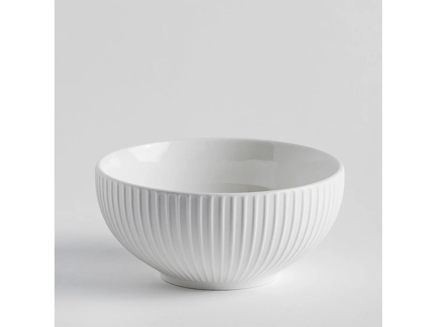 Schale Linioso Mittelweiß 7x15.5 cm