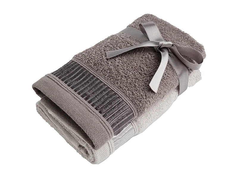 Badetuch-Set Alicanty, dunkelgrau, 30x50 cm