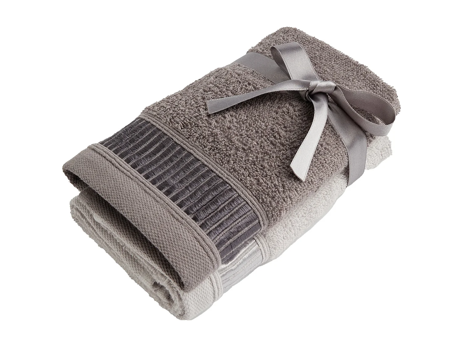 Badetuch-Set Alicanty, dunkelgrau, 30x50 cm