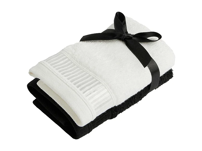 Badetuch-Set Alicanty mittelschwarz 30x50 cm - 100% Baumwolle