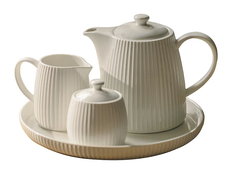 Teekanne Mit Zuckerdose Und Milchkännchen Linioso