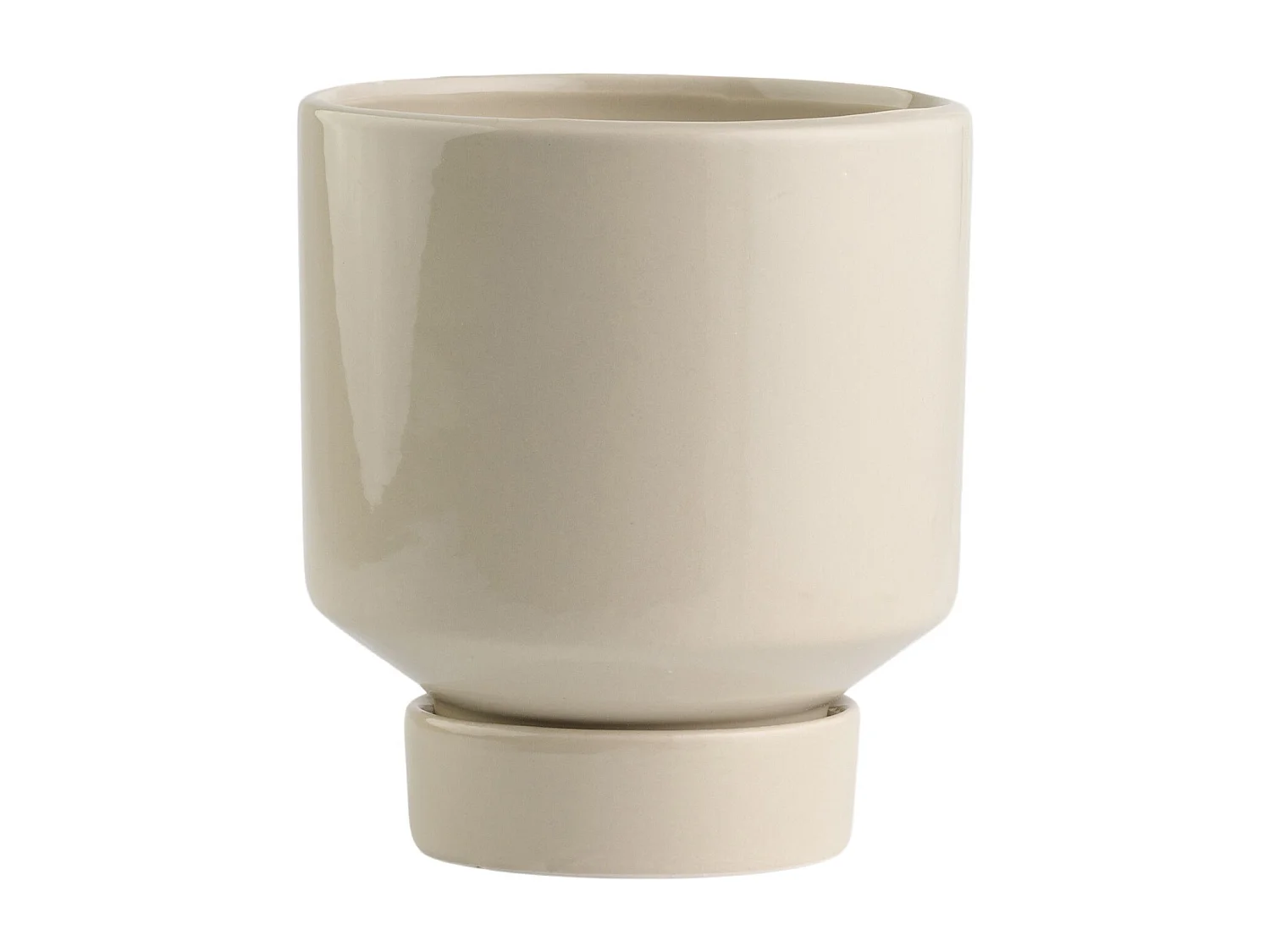 Pot De Fleurs Gabriela Beige Moyen 14.5 x 14