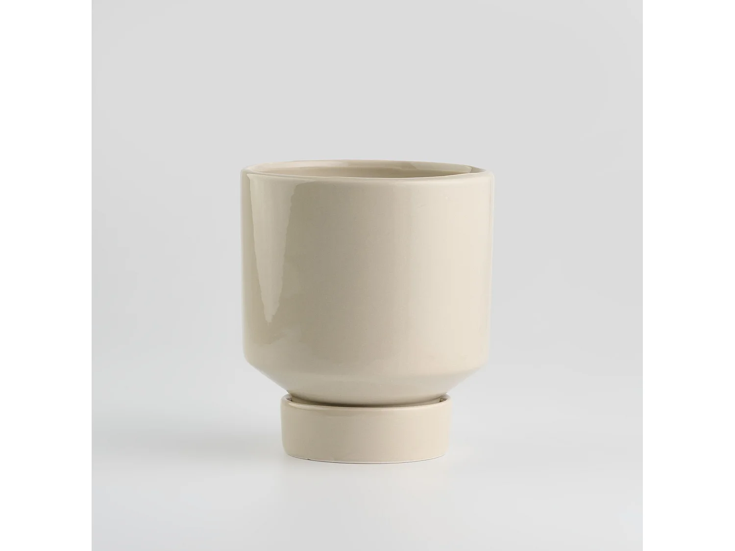 Pot De Fleurs Gabriela Beige Moyen 14.5 x 14