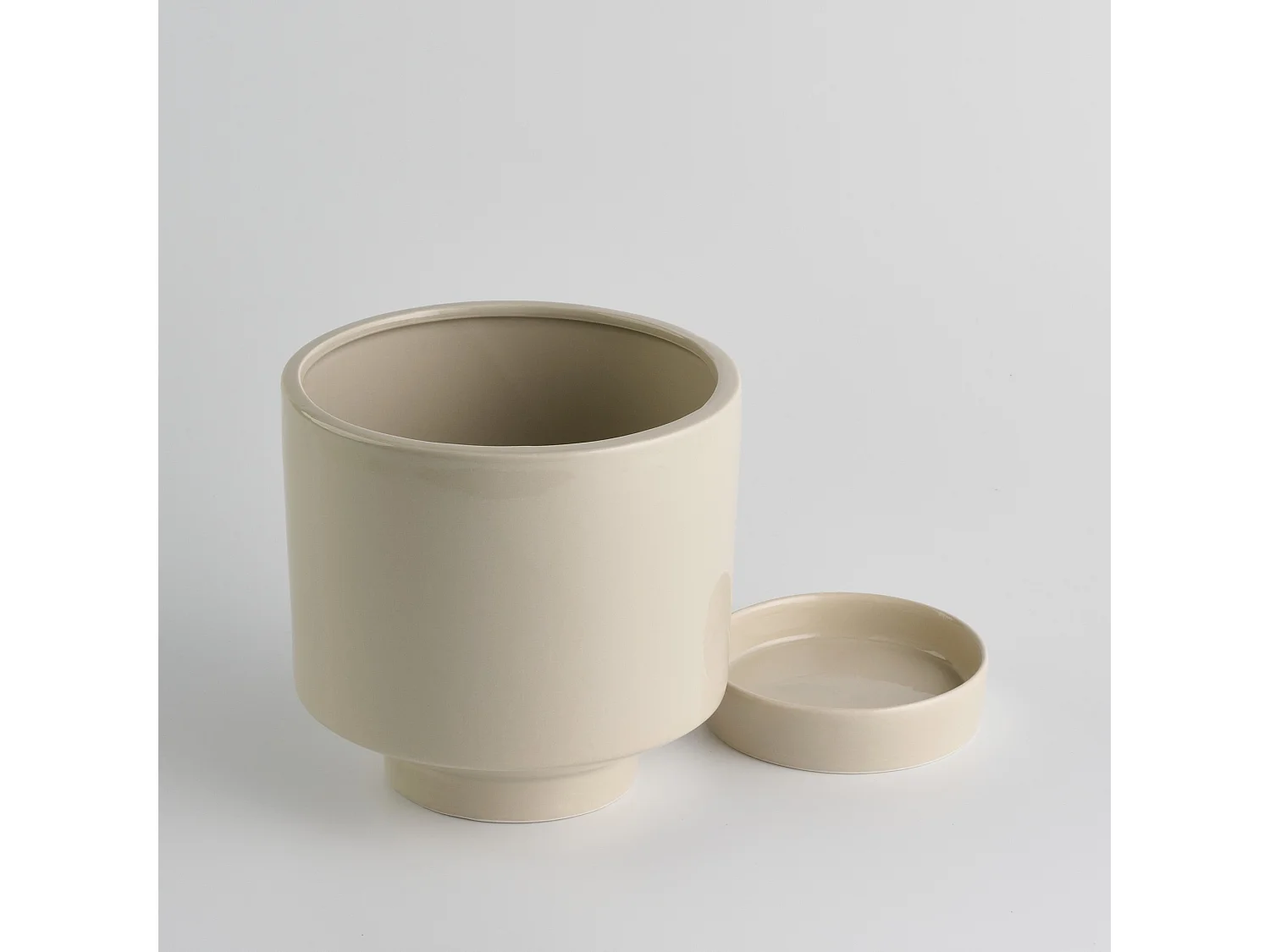 Pot De Fleurs Gabriela Beige Moyen 17.5 x 18