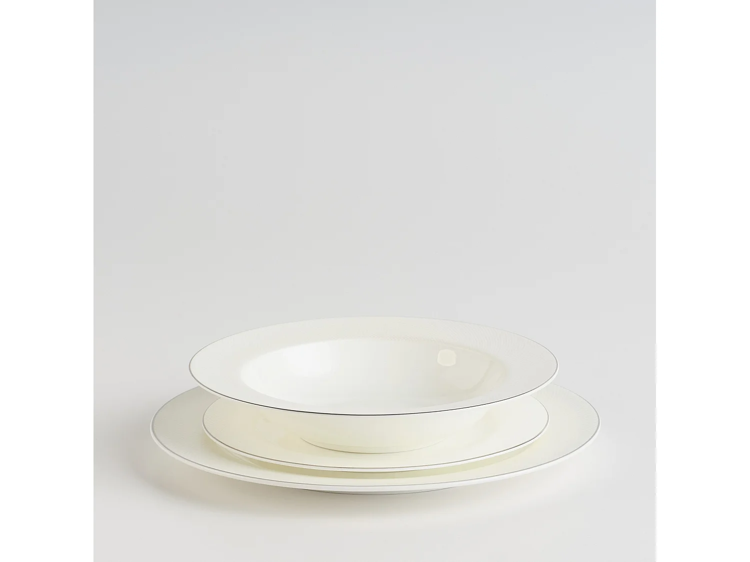 Dessertteller Bast mittelweiß 21cm