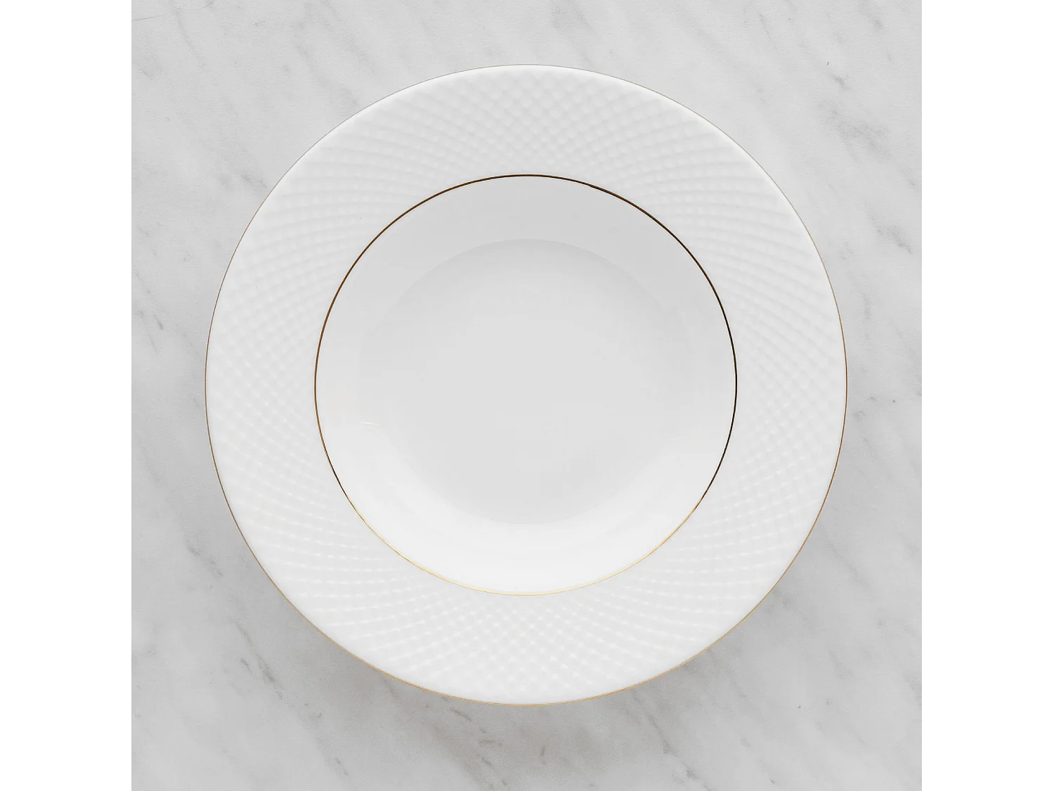 Assiette Creuse Eleni Blanc Moyen 4 x 23.5