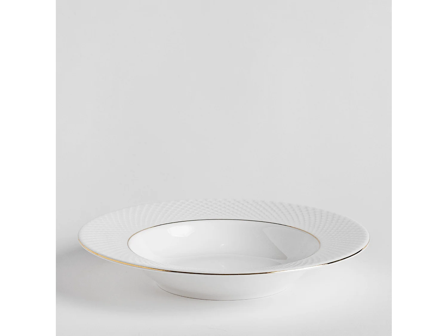Assiette Creuse Eleni Blanc Moyen 4 x 23.5
