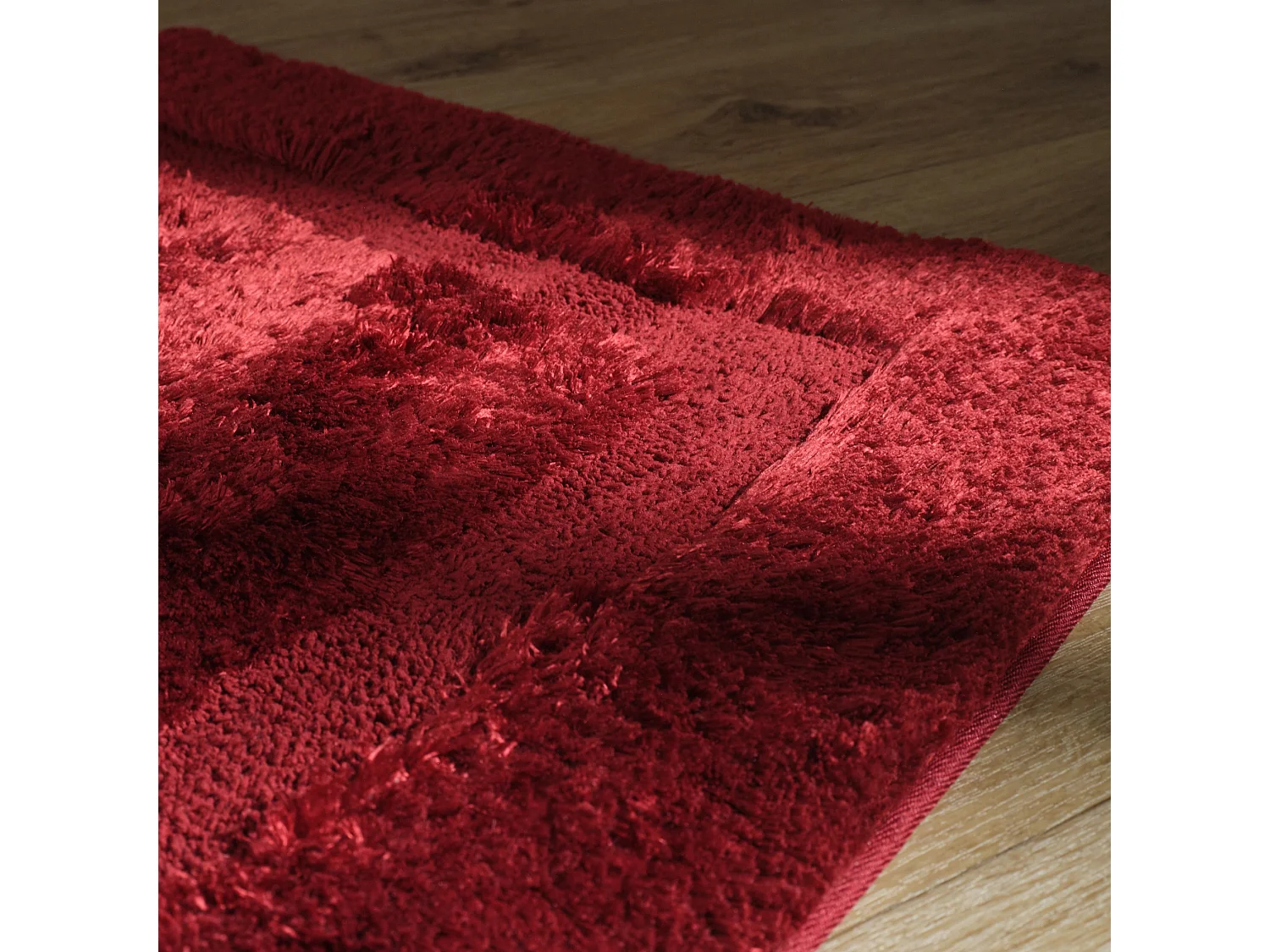 Badteppich Fluffos Mittelrot 60x90