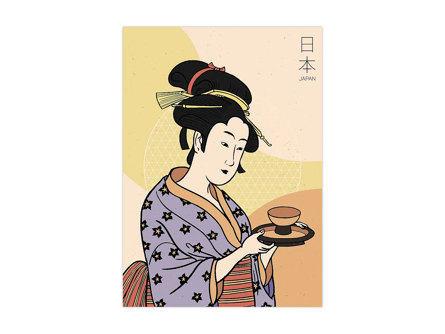 Poster Japan Mittel Mehrfarbig 70x50