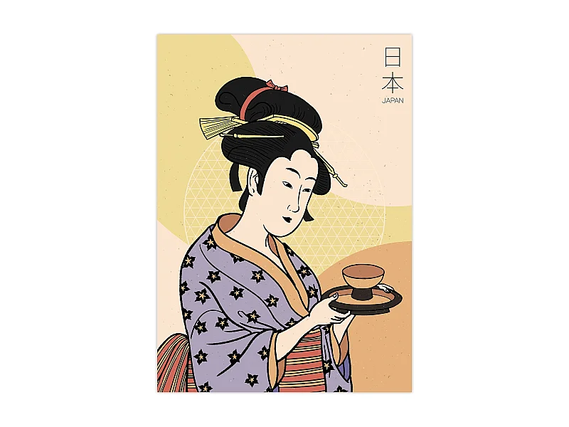 Poster Japan Mittel Mehrfarbig 70x50