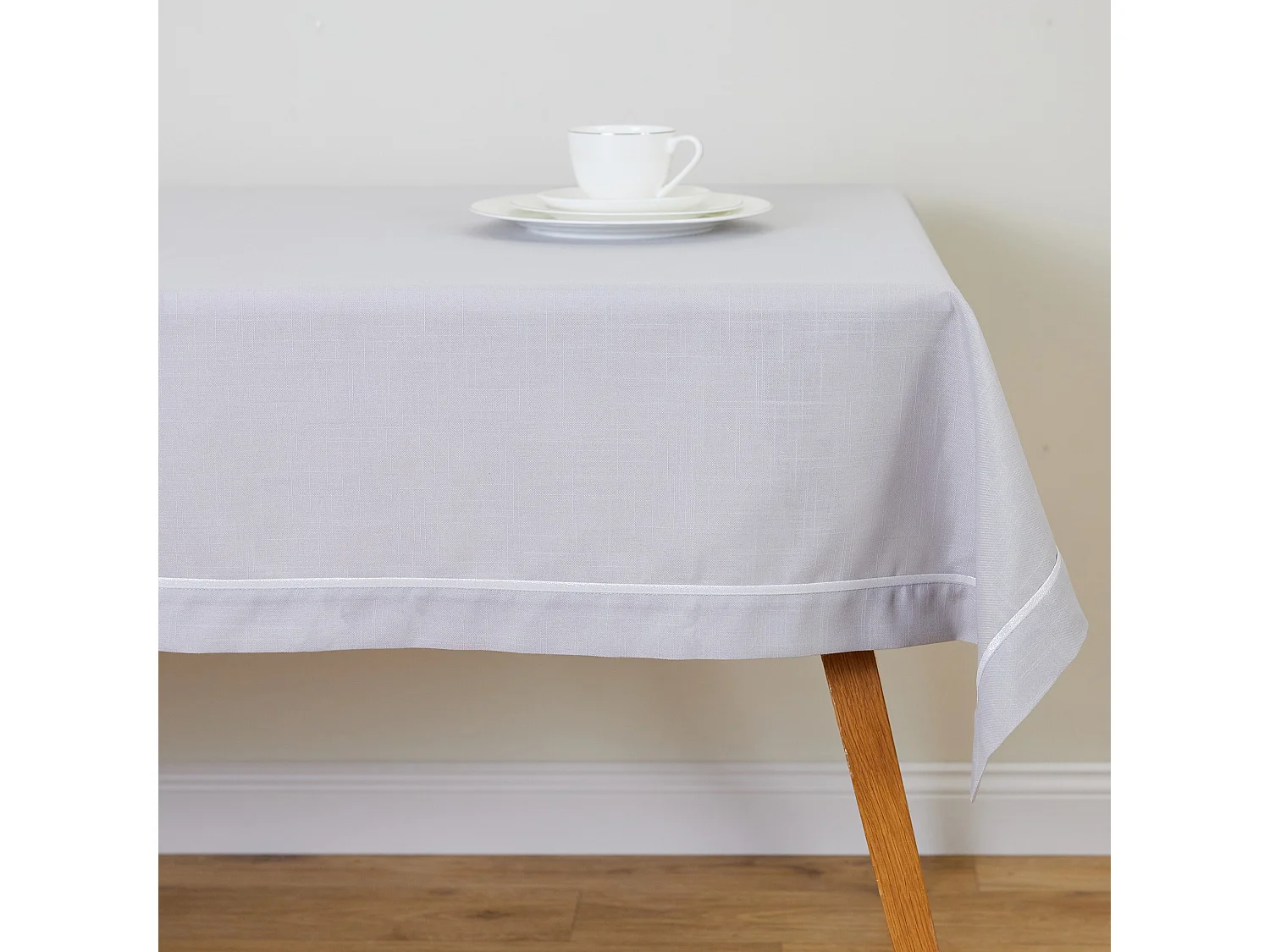 Tischtuch Tideno Mittelgrau 150x220 cm