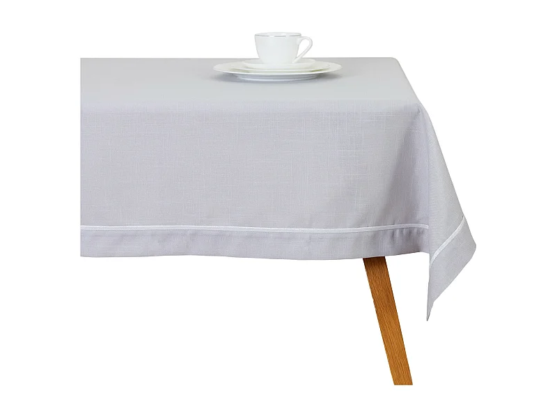 Tischtuch Tideno Mittelgrau 150x220 cm