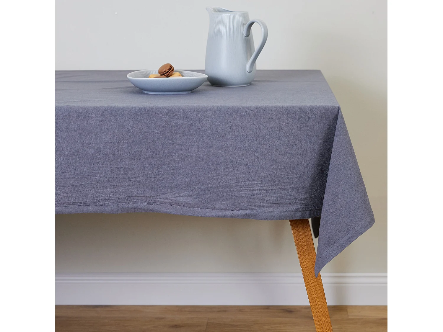 Baumwolltischdecke Campos dunkelgrau 130x180