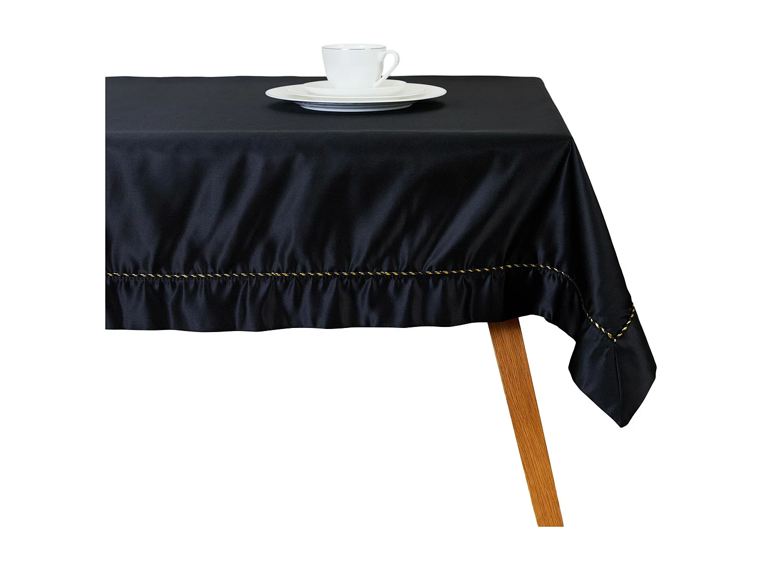 Tischtuch Kris mittelschwarz 130x180 cm