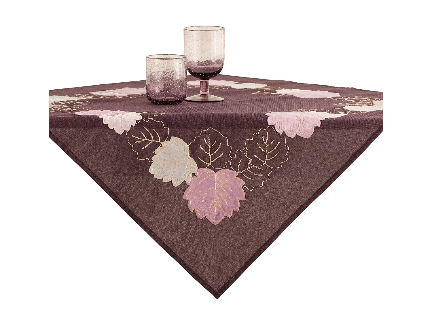 Kleines Tischtuch Figgo Dunkelviolett 80x80