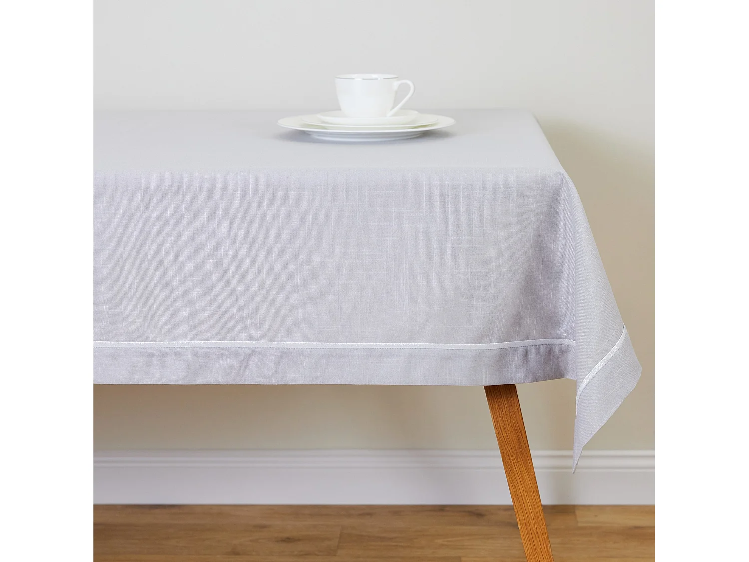 Tischtuch Tideno Mittelgrau 130 x 180