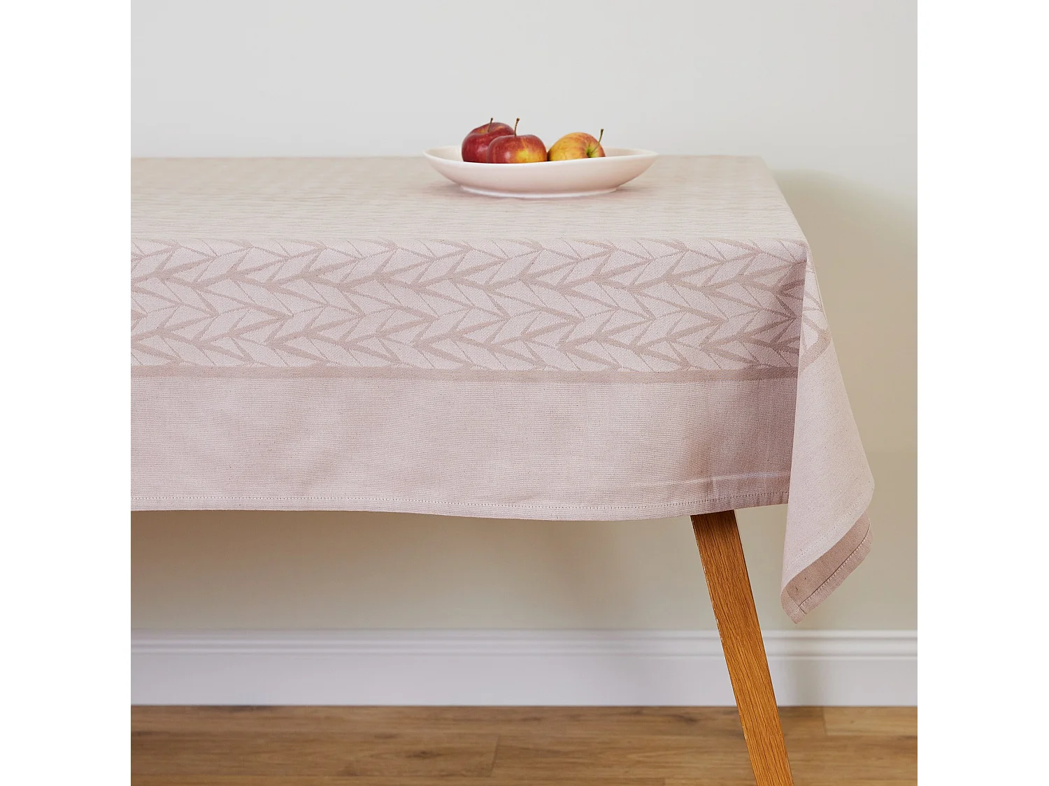 Tischtuch Mit Leinen Bafe Mittelbraun 130x180